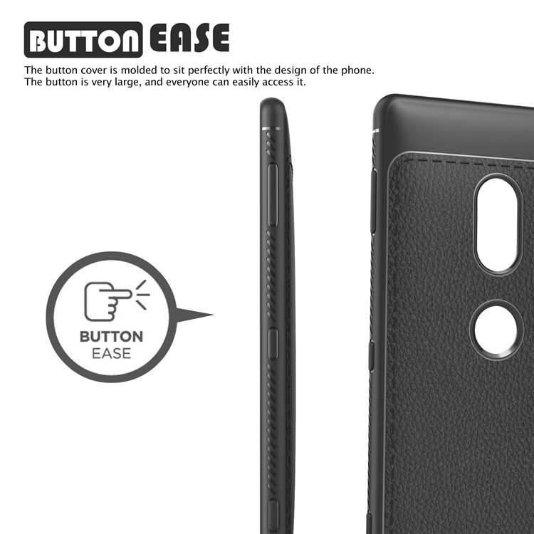 IVSO Gentry Series Leather Coated TPU Case for Sony Xperia XZ2 - Black-6