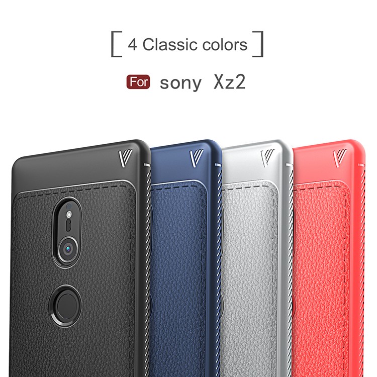 IVSO Gentry Series Leather Coated TPU Case for Sony Xperia XZ2 - Black-8