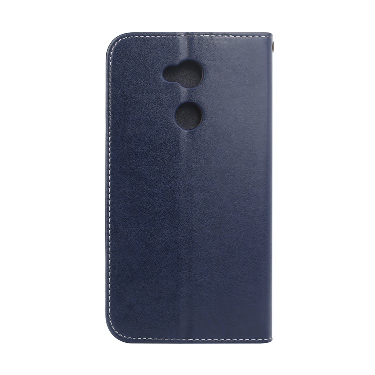 Imprint Butterfly Flower Auto-absorbed Leather Case Accessory for Sony Xperia XA2 Ultra - Dark Blue-2