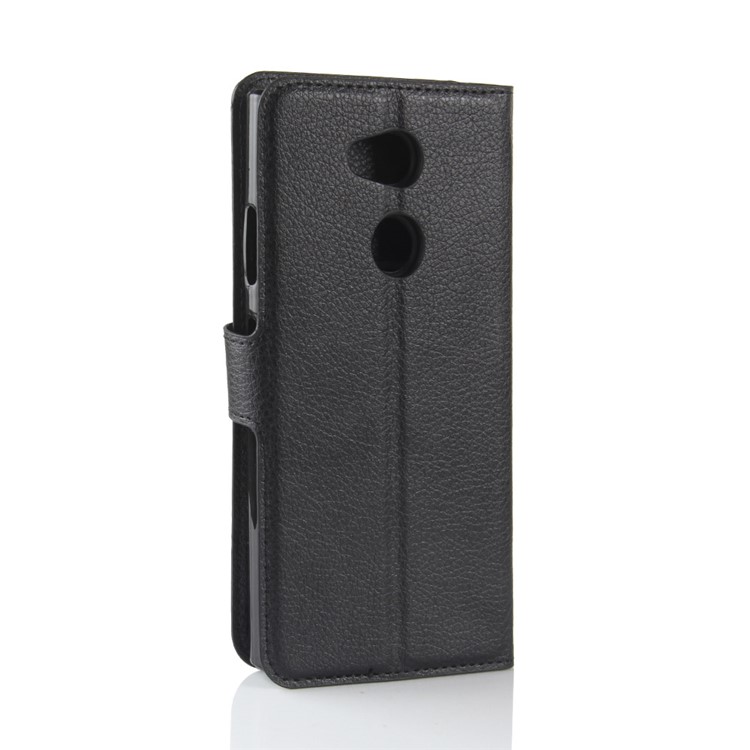 Litchi Texture PU Leather Wallet Stand Case for Sony Xperia L2 - Black-6
