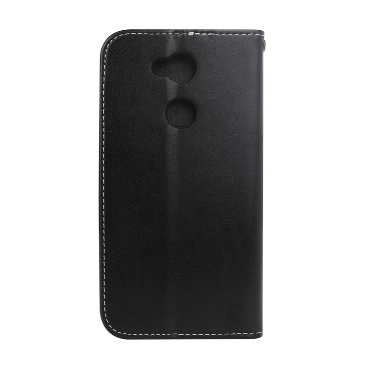 Auto-absorbed Imprint Butterfly Flower Leather Card Slots Case for Sony Xperia L2 - Black-2