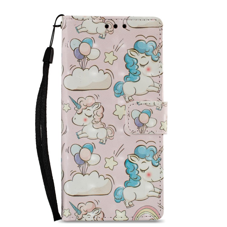 For Sony Xperia XA1 Patterned Leather Stand Wallet Cell Phone Case - Unicorns-3