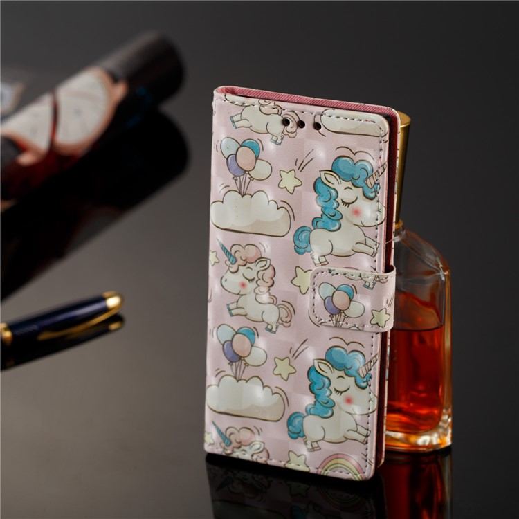 For Sony Xperia XA1 Patterned Leather Stand Wallet Cell Phone Case - Unicorns-8