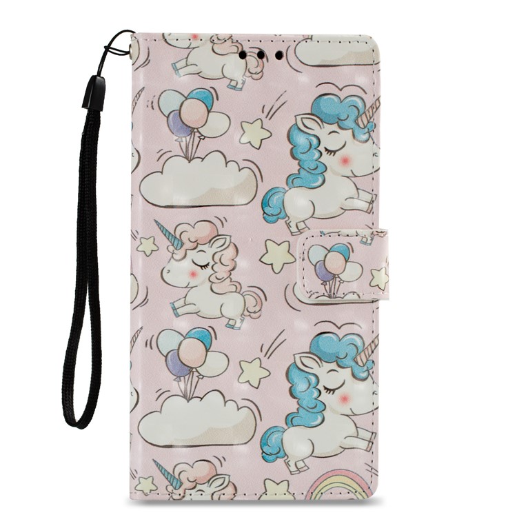 3D Pattern Printing Wallet Leather Case for Sony Xperia XZ Premium - Shy Unicorns-3