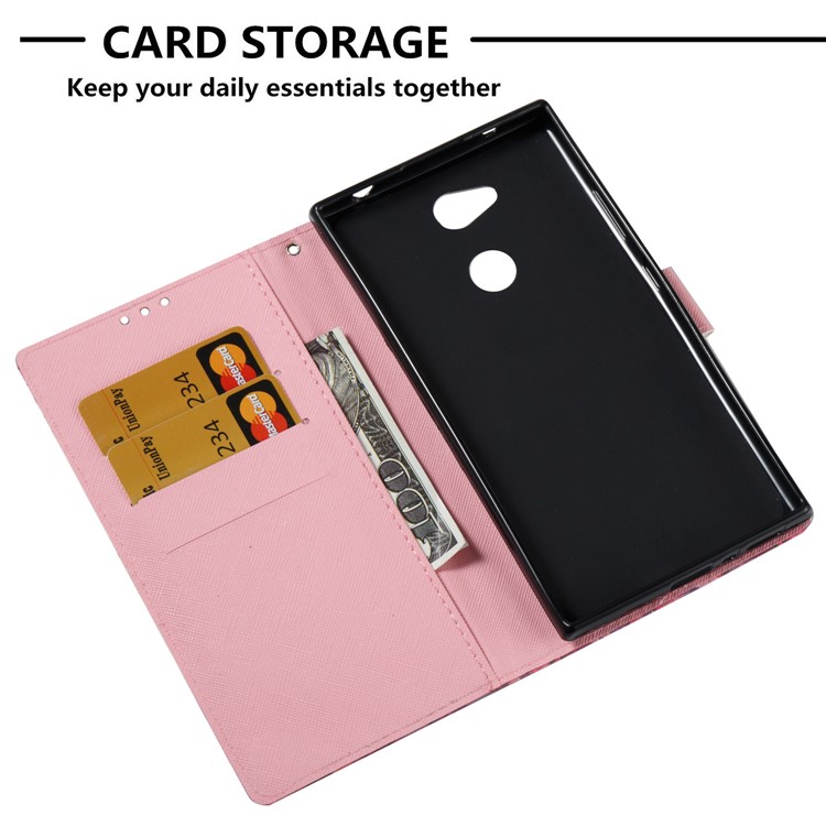 3D Pattern Printing Wallet Stand Leather Case for Sony Xperia L2 - Stay Beautiful-7