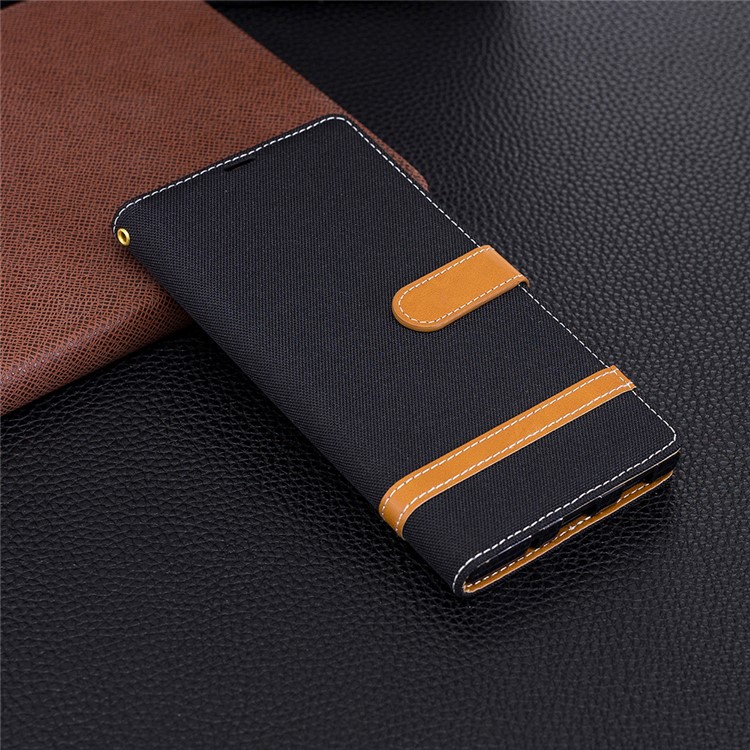 Assorted Color Jeans Cloth Wallet Leather Stand Case for Sony Xperia XA2 Ultra - Black-2