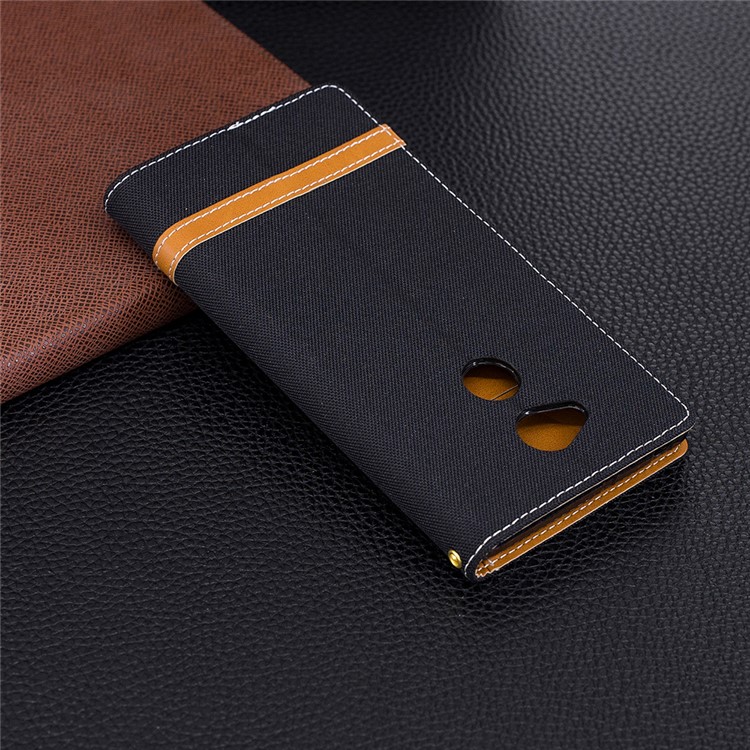 Assorted Color Jeans Cloth Wallet Leather Stand Case for Sony Xperia XA2 Ultra - Black-3