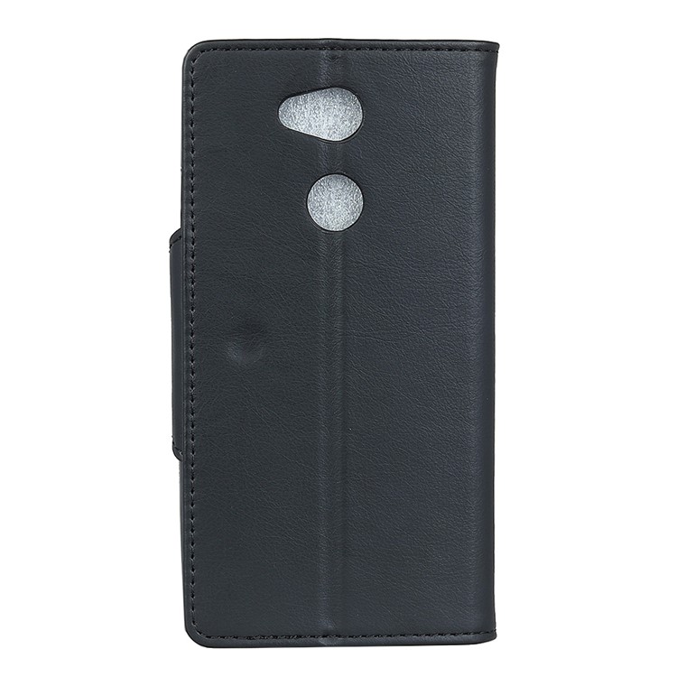 Textured PU Leather Wallet Stand Case for Sony Xperia L2 - Black-2