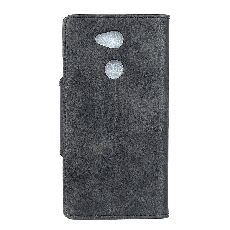 PU Leather Wallet Stand Mobile Case for Sony Xperia L2 - Black-2