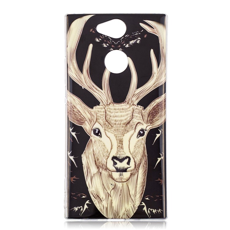 Luminous IMD Patterned Soft TPU Mobile Cover for Sony Xperia XA2 - Elk-1