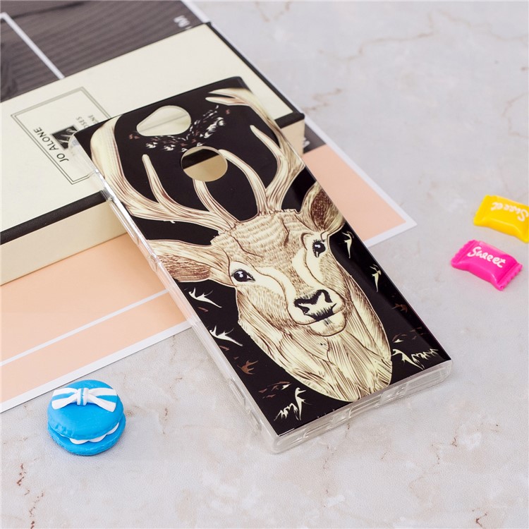 Luminous IMD Patterned Soft TPU Mobile Cover for Sony Xperia XA2 - Elk-2