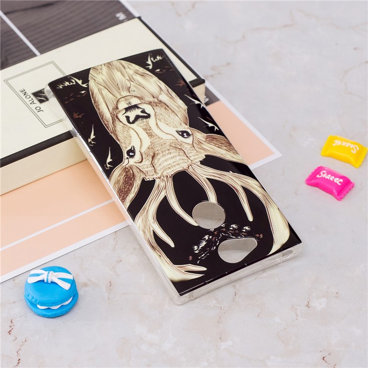 Luminous IMD Patterned Soft TPU Mobile Cover for Sony Xperia XA2 - Elk-3