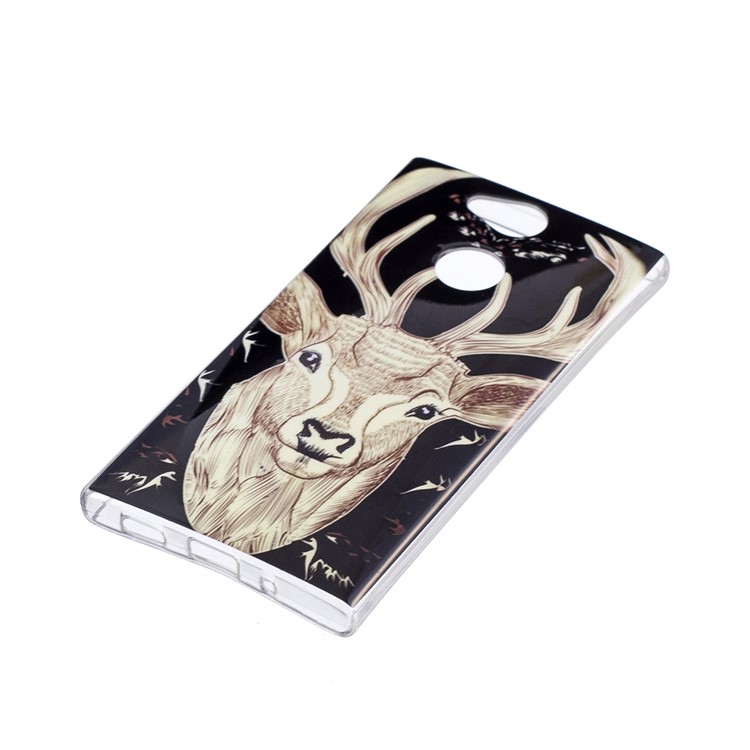 Luminous IMD Patterned Soft TPU Mobile Cover for Sony Xperia XA2 - Elk-4