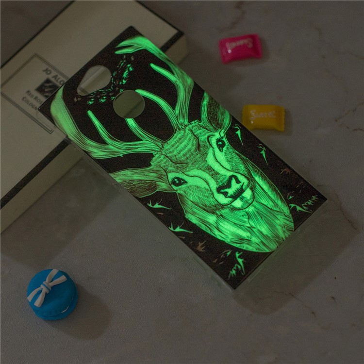 Luminous IMD Patterned Soft TPU Mobile Cover for Sony Xperia XA2 - Elk-6
