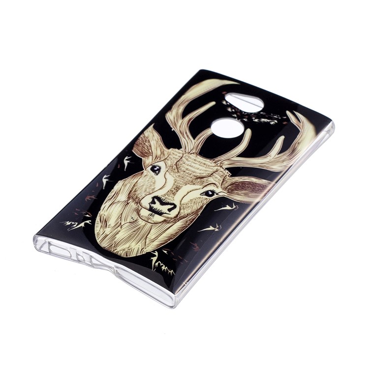 Patterned Noctilucent IMD Soft TPU Gel Casing for Sony Xperia L2 - Elk-4