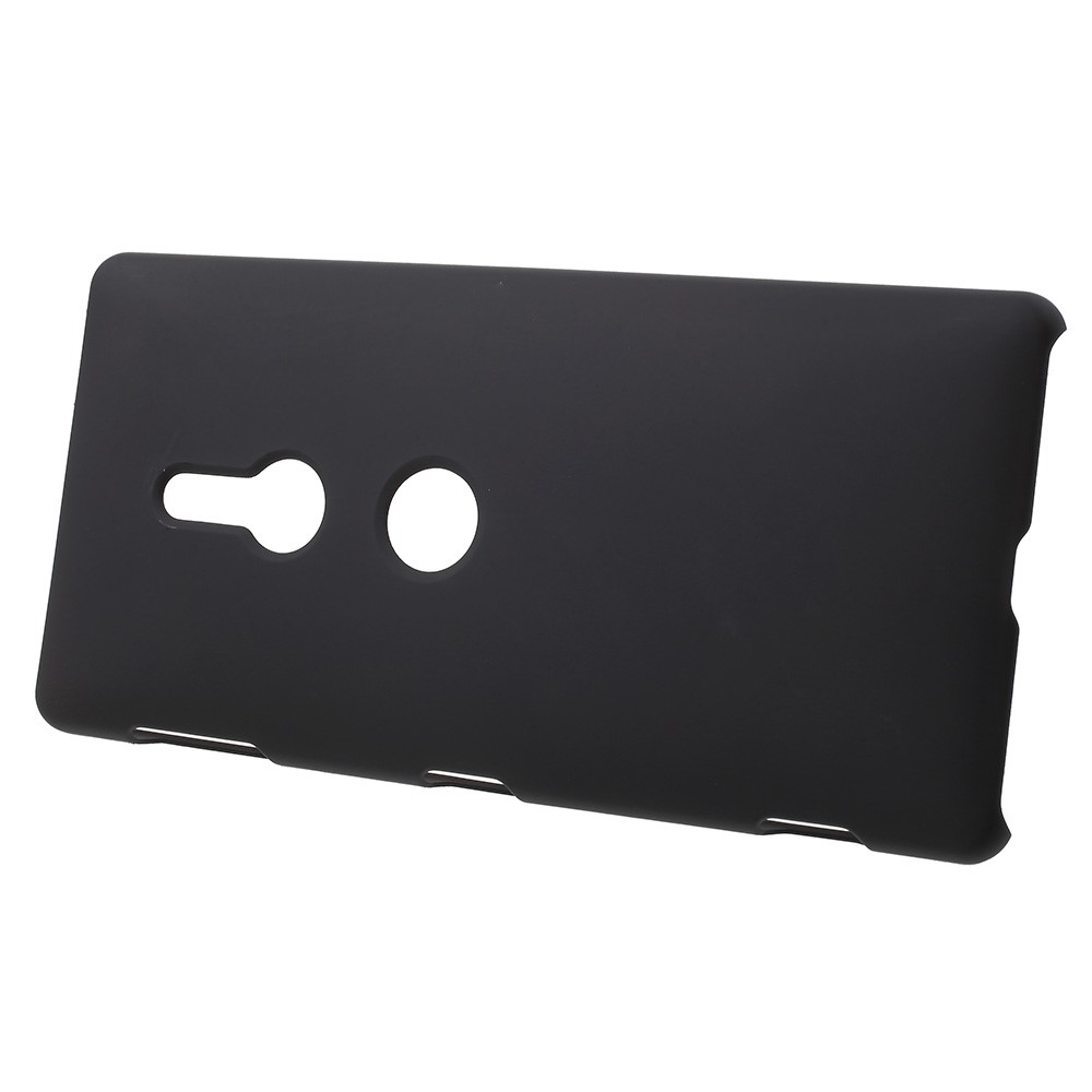 Case de Plástico Duro de Goma Para Sony Xperia XZ2 - Negro