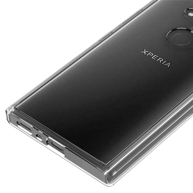 100Pcs/Lot Drop-resistant Clear Acrylic + TPU Hybrid Cases for Sony Xperia L2 - Transparent-10