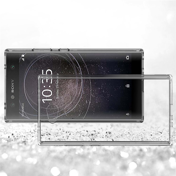 100Pcs/Lot Drop-resistant Clear Acrylic + TPU Hybrid Cases for Sony Xperia L2 - Transparent-5