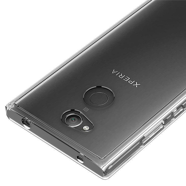 100Pcs/Lot Drop-resistant Clear Acrylic + TPU Hybrid Cases for Sony Xperia L2 - Transparent-9