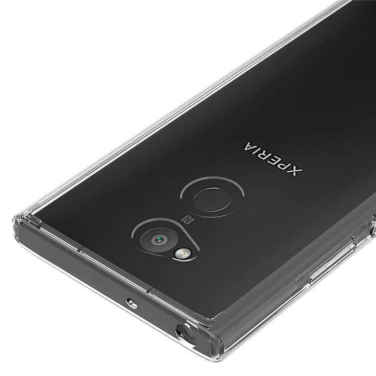 100Pcs/Lot for Sony Xperia XA2 Ultra Drop-resistant Clear Acrylic + TPU Hybrid Cases - Transparent-10