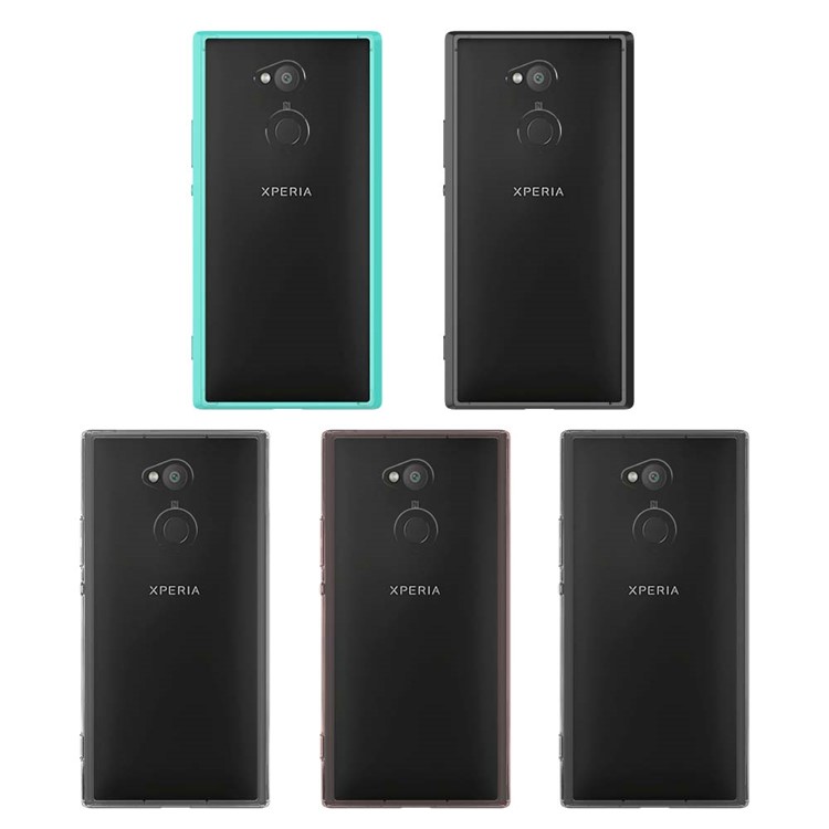 100Pcs/Lot for Sony Xperia XA2 Ultra Drop-resistant Clear Acrylic + TPU Hybrid Cases - Transparent-11