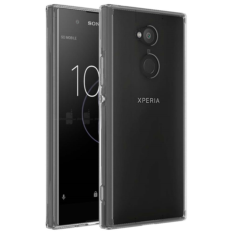 100Pcs/Lot for Sony Xperia XA2 Ultra Drop-resistant Clear Acrylic + TPU Hybrid Cases - Transparent-3