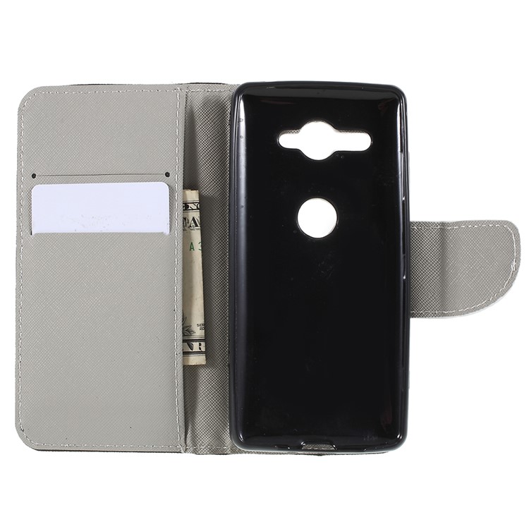 Cross Texture Patterned Wallet Leather Case for Sony Xperia XZ2 Compact - Do not Touch My Phone-8