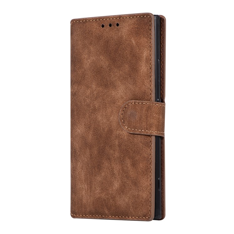 Retrostil Handy Leder Ständer Für Sony Xperia XA2 - Braun-2