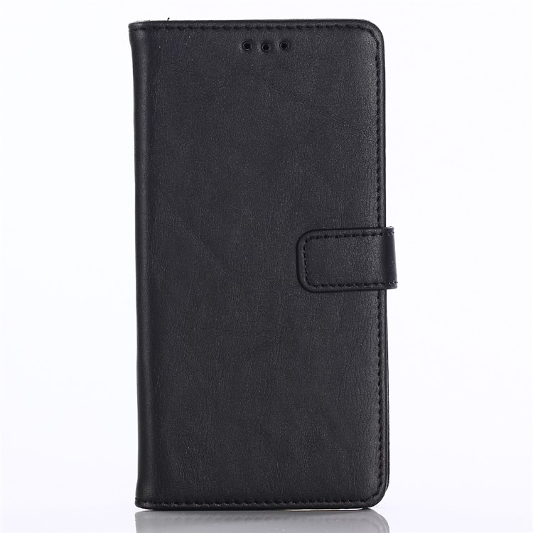 Crazy Horse Texture Retro Style Leather Wallet Stand Case for Sony Xperia XZ2 - Black-2