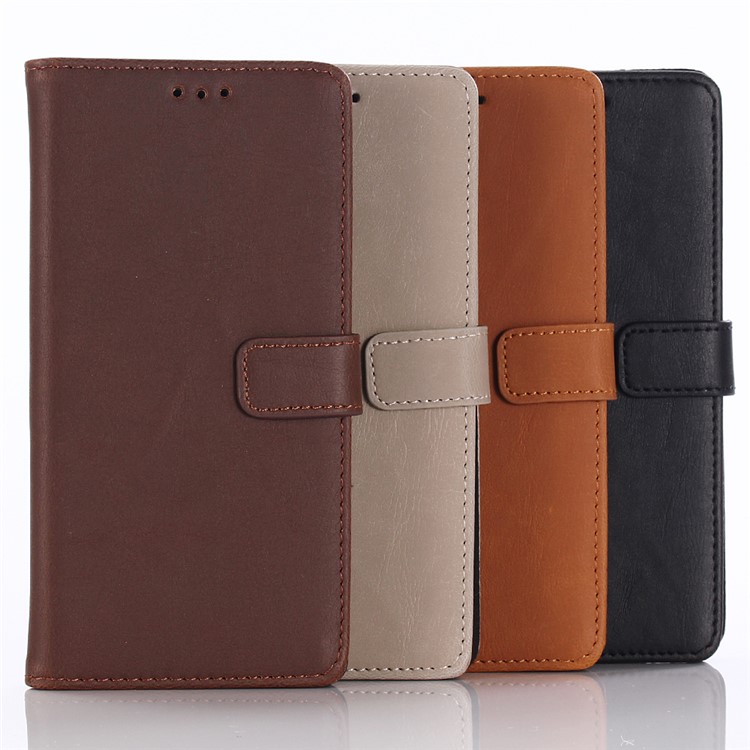 Crazy Horse Texture Retro Style Leather Wallet Stand Case for Sony Xperia XZ2 - Black-7