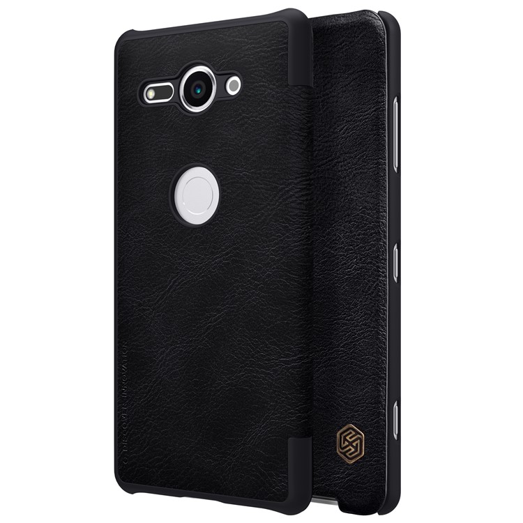 NILLKIN Qin Series Leather Card Holder Case for Sony Xperia XZ2 Compact - Black-1