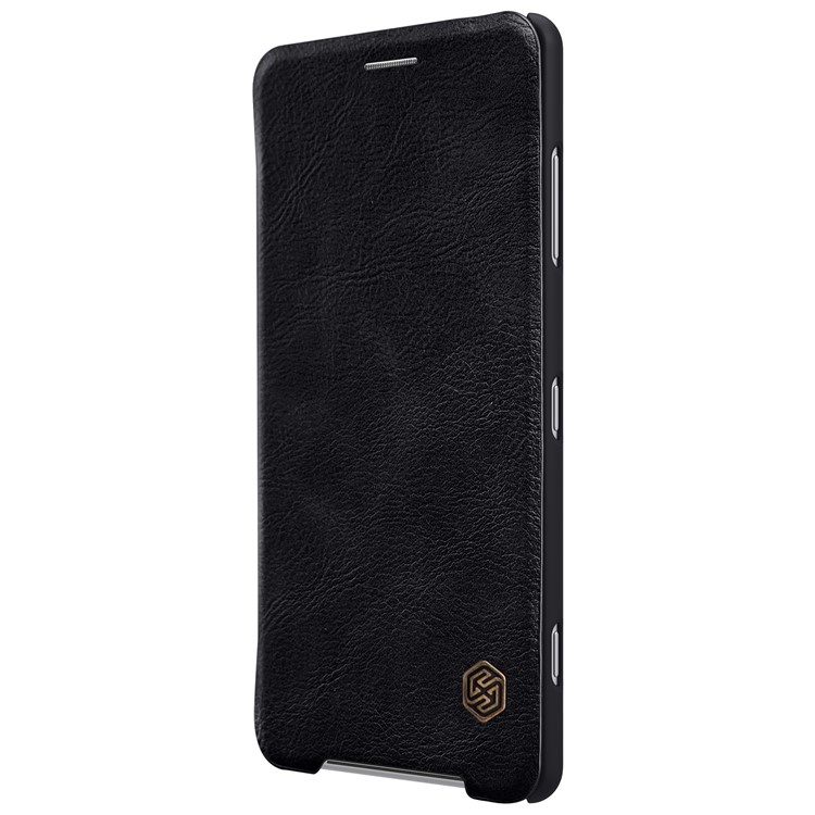 NILLKIN Qin Series Leather Card Holder Case for Sony Xperia XZ2 Compact - Black-4