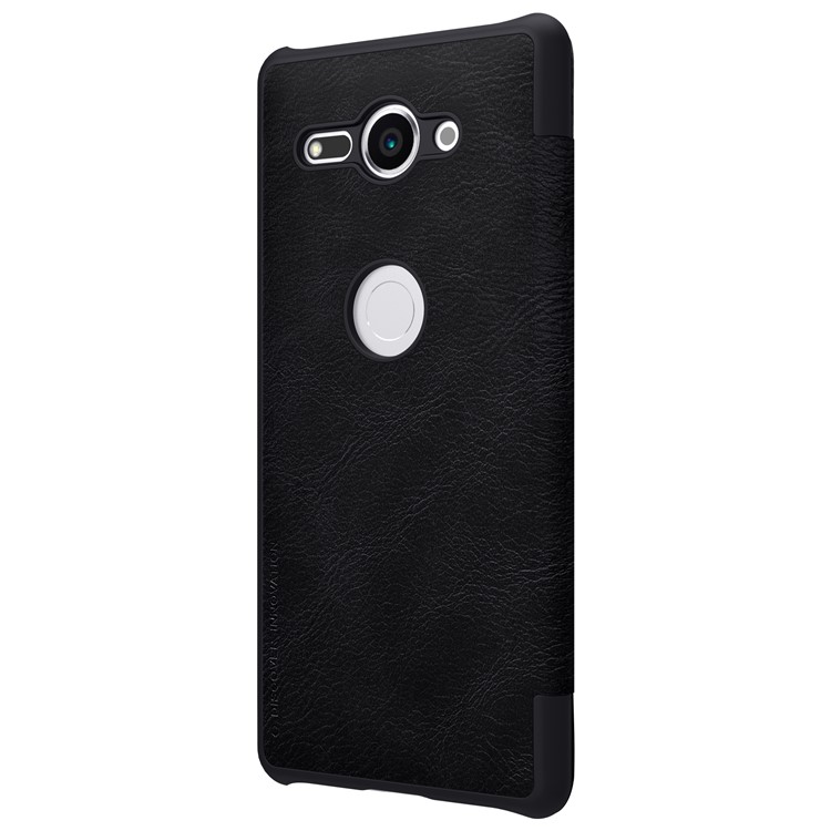NILLKIN Qin Series Leather Card Holder Case for Sony Xperia XZ2 Compact - Black-5