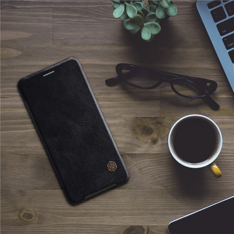 NILLKIN Qin Series Leather Card Holder Case for Sony Xperia XZ2 Compact - Black-7