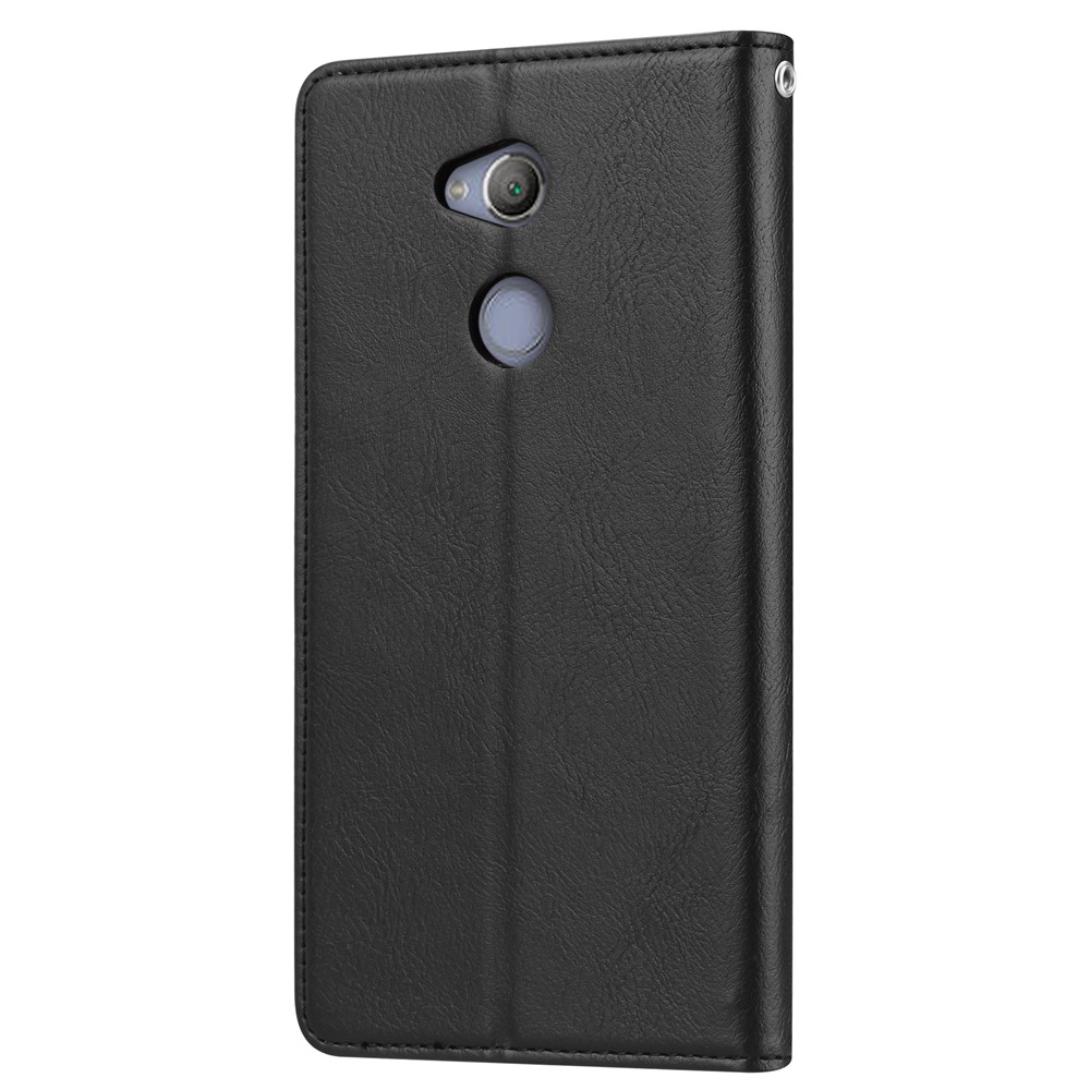 PU-Leder Auto-absorbierte Mappentelefonkasten Für Sony Xperia XA2 - Schwarz-4