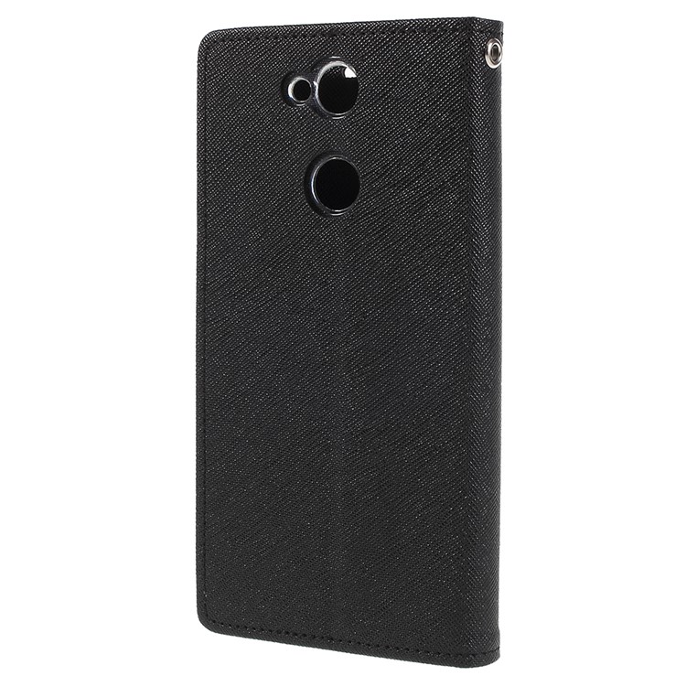 MERCURY GOOSPERY Fancy Flip Leather Wallet Flip Casing for Sony Xperia XA2 - Black-2