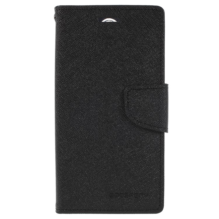 MERCURY GOOSPERY Fancy Flip Leather Wallet Flip Casing for Sony Xperia XA2 - Black-3