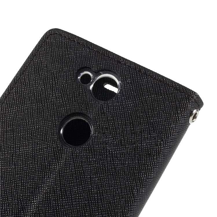 MERCURY GOOSPERY Fancy Flip Leather Wallet Flip Casing for Sony Xperia XA2 - Black-5
