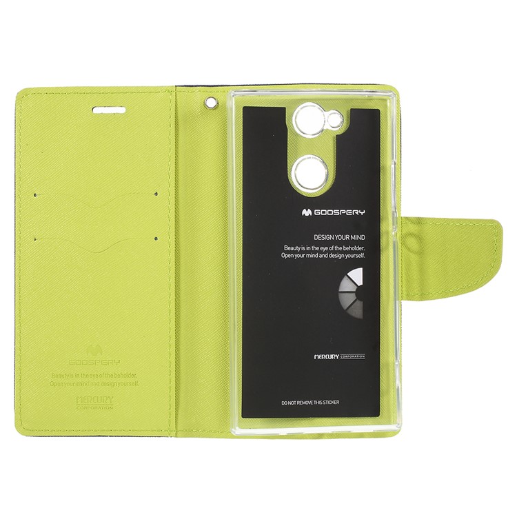 MERCURY GOOSPERY Phantasie Flip Leder Brieftasche Telefon Flip Abdeckung Für Sony Xperia XA2 - Dunkelblau-6
