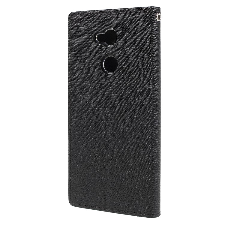 MERCURY GOOSPERY Fancy Flip Leather Wallet Flip Cover for Sony Xperia XA2 Ultra - Black-2