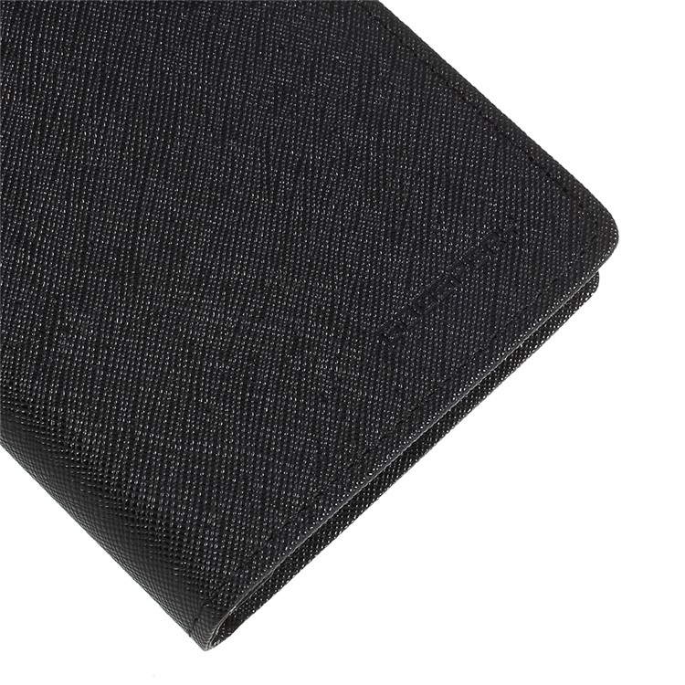 MERCURY GOOSPERY Fancy Flip Leather Wallet Flip Cover for Sony Xperia XA2 Ultra - Black-4