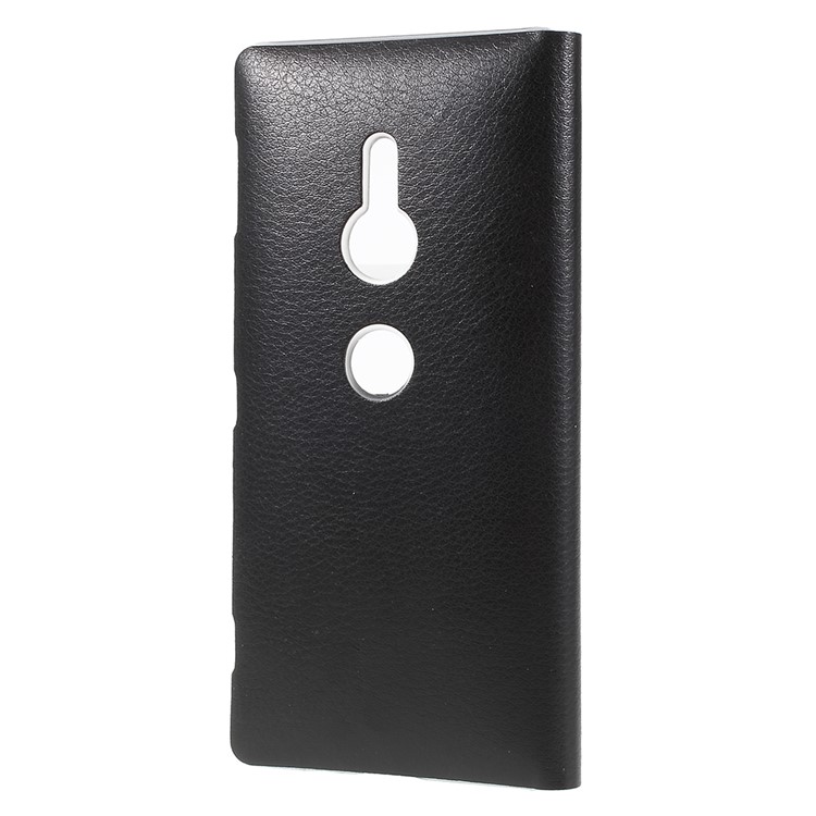 View Window PU Leather Mobile Phone Case for Sony Xperia XZ2 - Black-2