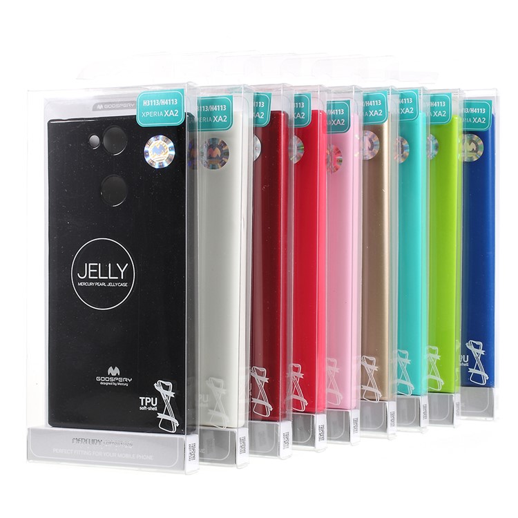 MERCURY GOOSPERY Jelly Glitter Powder TPU Case Accessory for Sony Xperia XA2 - Black-6