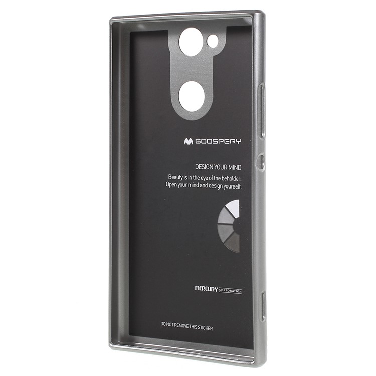 MERCURY GOOSPERY I JELLY Metallic TPU Flexible Handyhülle Für Sony Xperia XA2 - Grau-3