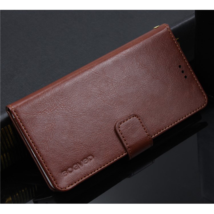 BOGVED Wallet Leather Mobile Phone Cover with Stand for Sony Xperia XA2 - Brown-1