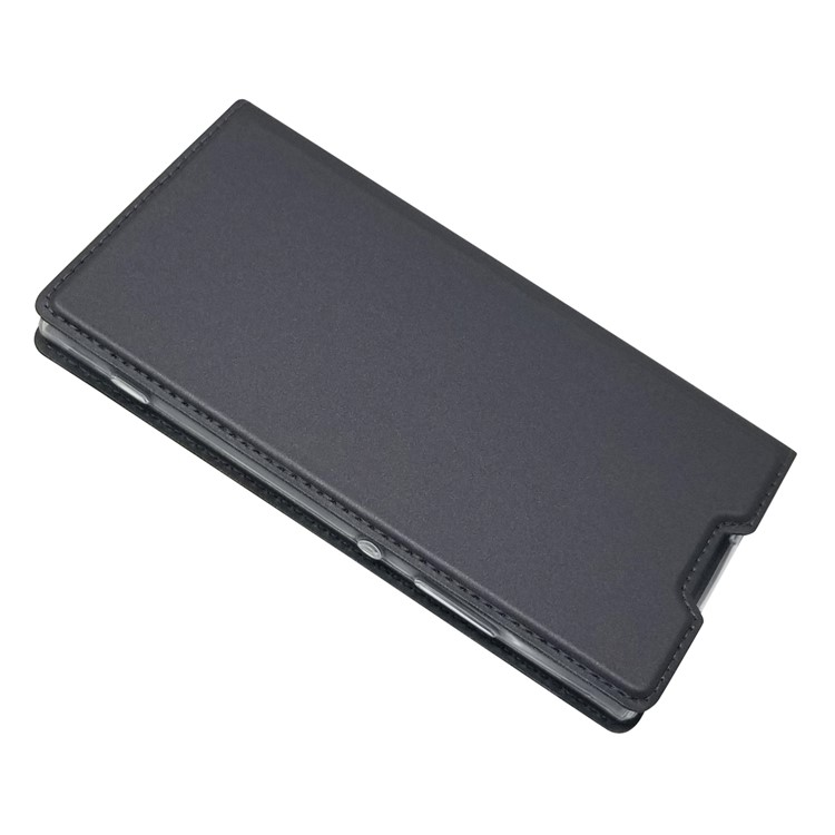 Magnetic Adsorption Leather Card Holder Case for Sony Xperia XA2 - Black-3