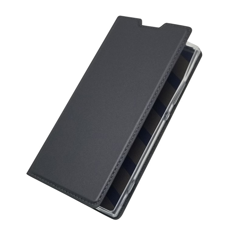 Magnetic Adsorption Leather Card Holder Case for Sony Xperia XA2 - Black-7