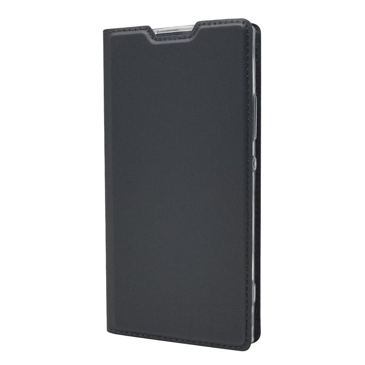 Magnetic Adsorption Leather Card Holder Case for Sony Xperia XA2 - Black-8