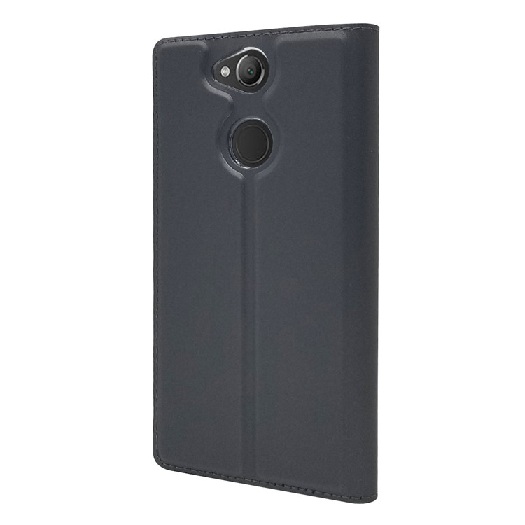 Magnetic Adsorption Leather Card Holder Case for Sony Xperia XA2 - Black-9