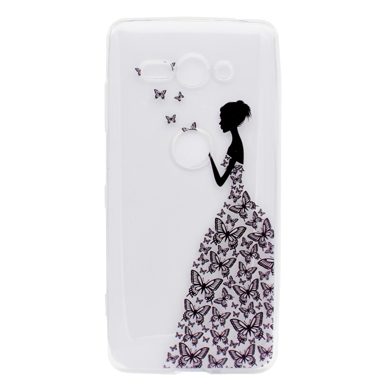 Pattern Printing TPU Mobile Cover for Sony Xperia XZ2 Compact - Butterfly Girl-2
